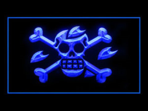 Pirate Flags 7 For Game Room LED Neon Sign